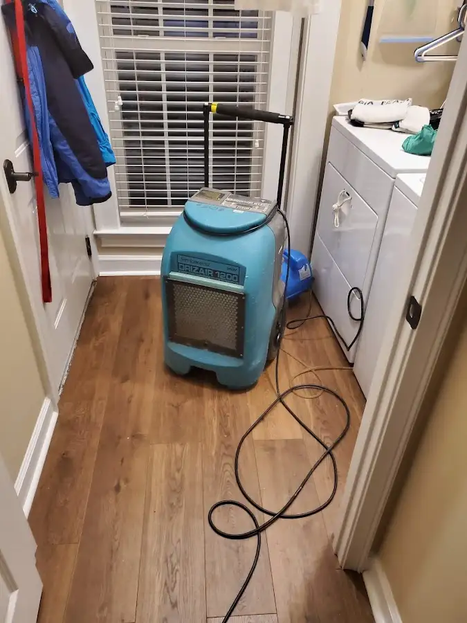 Commercial dehumidifier deployed for Flood Damage Cleanup in Suisun City